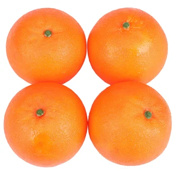 4 шт. Мягкая пластиковая имитация Оранжевого фруктового украшения для дома бордового цвета