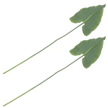 2ШТ Искусственных тропических листьев, стеблей листьев Алоказии, реалистичных искусственных растений для вазы