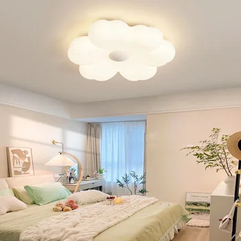Современный светодиодный потолочный светильник White Cloud Lamp с регулируемой яркостью Для спальни кабинета Гостиной Гардеробной Прихожей Светильники для внутреннего освещения