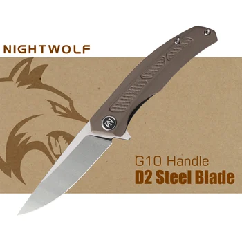 Ночной Волк N06 Маленький Складной Карманный Нож D2 Сталь G10 EDC Инструмент для Мужчин Самооборона Тактический Кемпинг Охота Выживание На Открытом воздухе