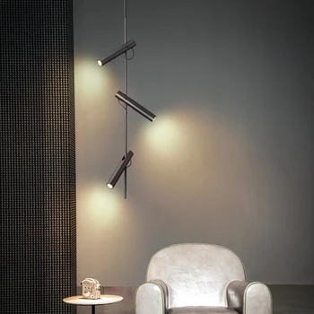 Прикроватная люстра для спальни, высококачественная, современная, минималистичная, регулируемая многоголовочная фоновая настенная лампа, дизайнерская маленькая люстра
